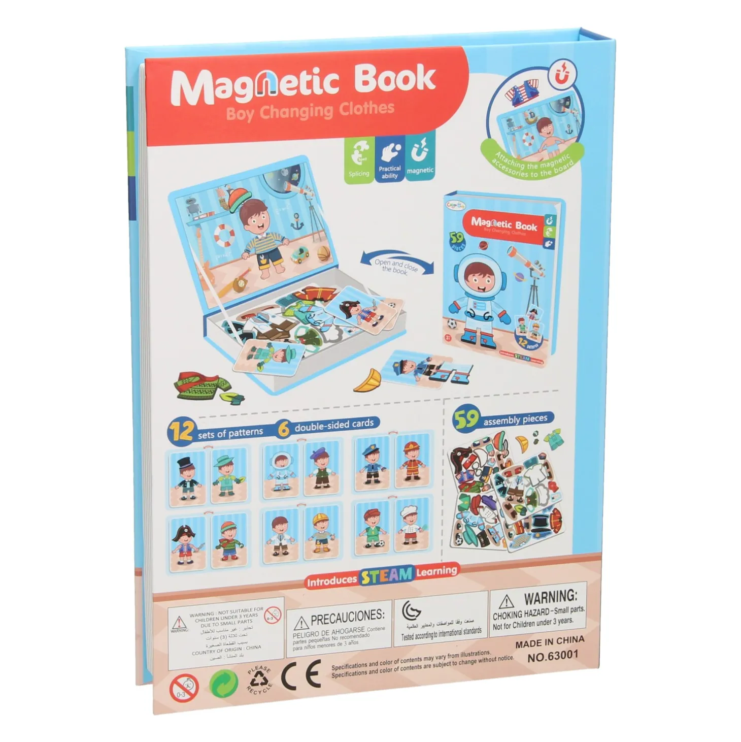 Magnetisch Boek - Outfits Jongen, 59dlg.