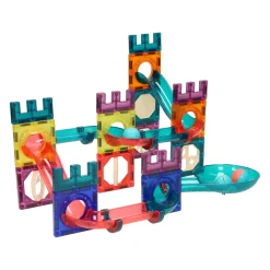 Magnetische Knikkerbaan Kasteel met Licht, 56dlg.