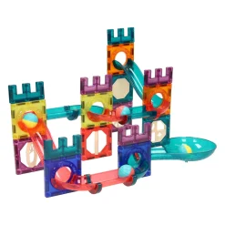 Magnetische Knikkerbaan Kasteel met Licht, 56dlg.