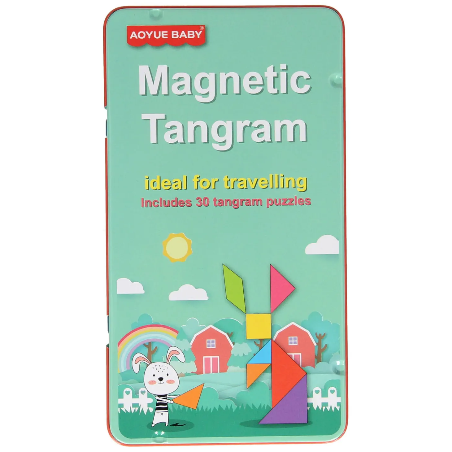 Magnetische Tangram in Blik