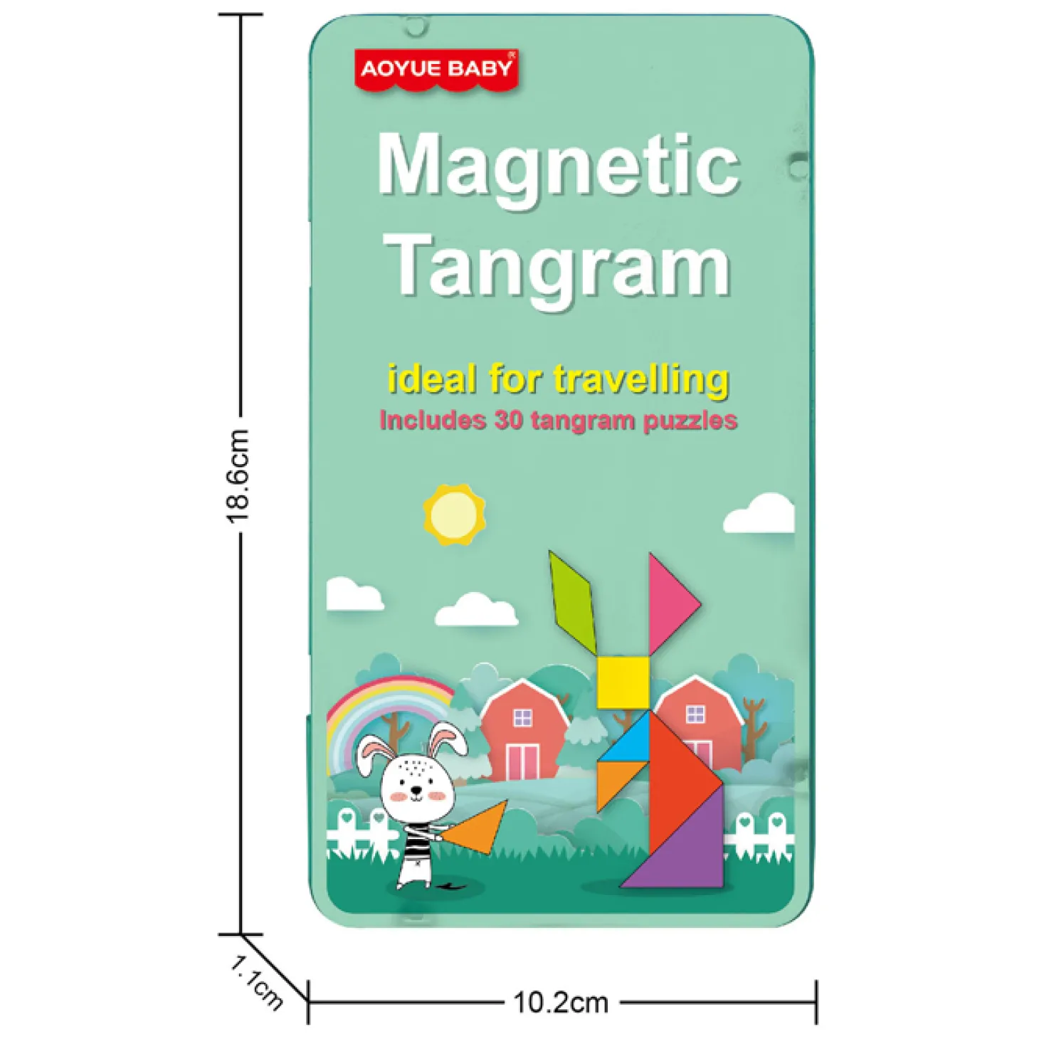 Magnetische Tangram in Blik