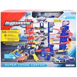 Majorette Super Chase Center met 5 Voertuigen