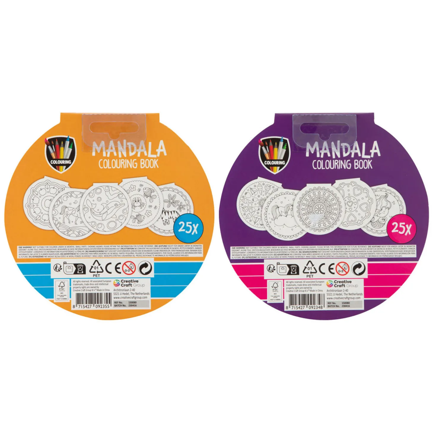 Mandala Kleurboek, 25 Kleurplaten