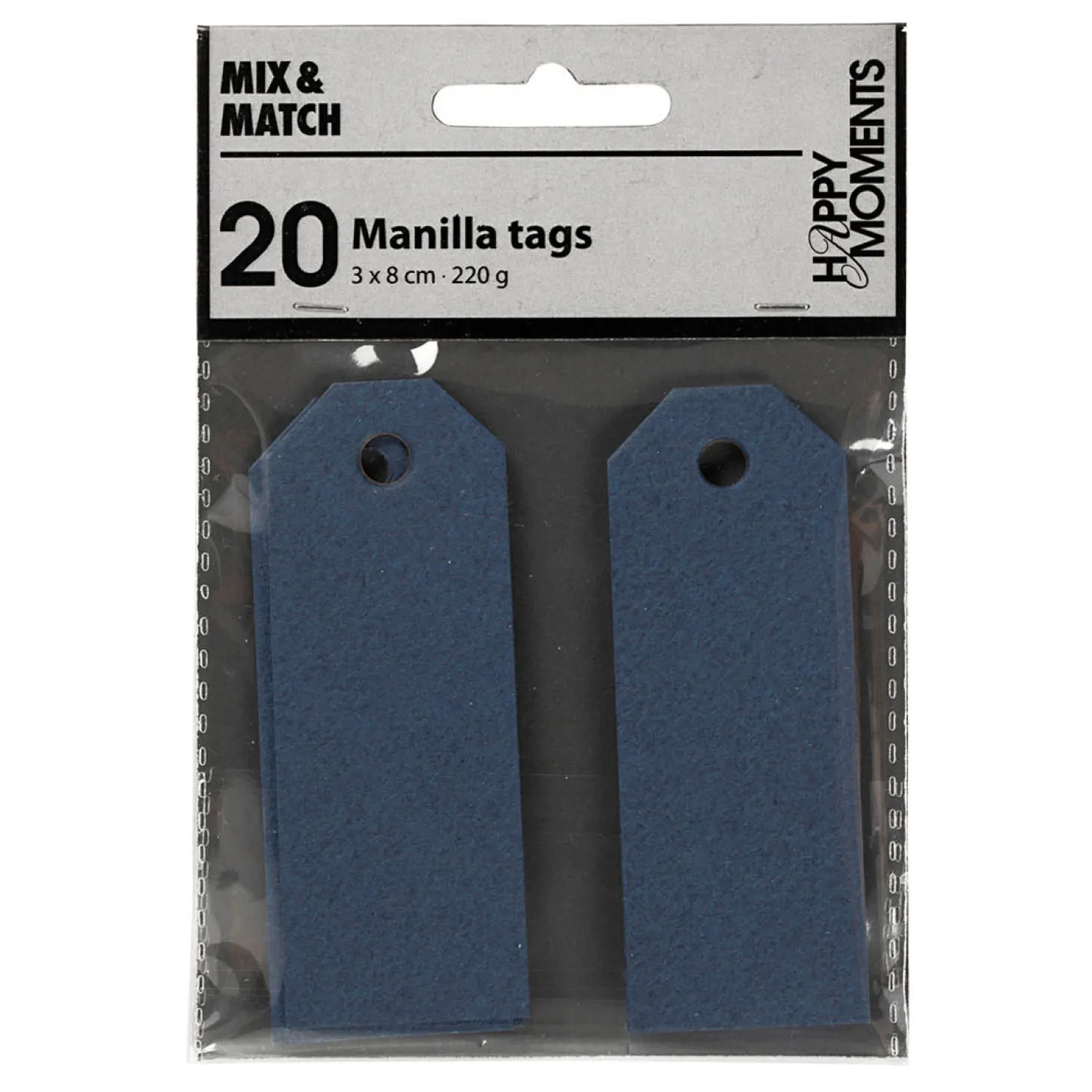 Manilla Labels Blauw, 20st.