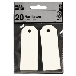 Manilla Labels Off-white, 20st.
