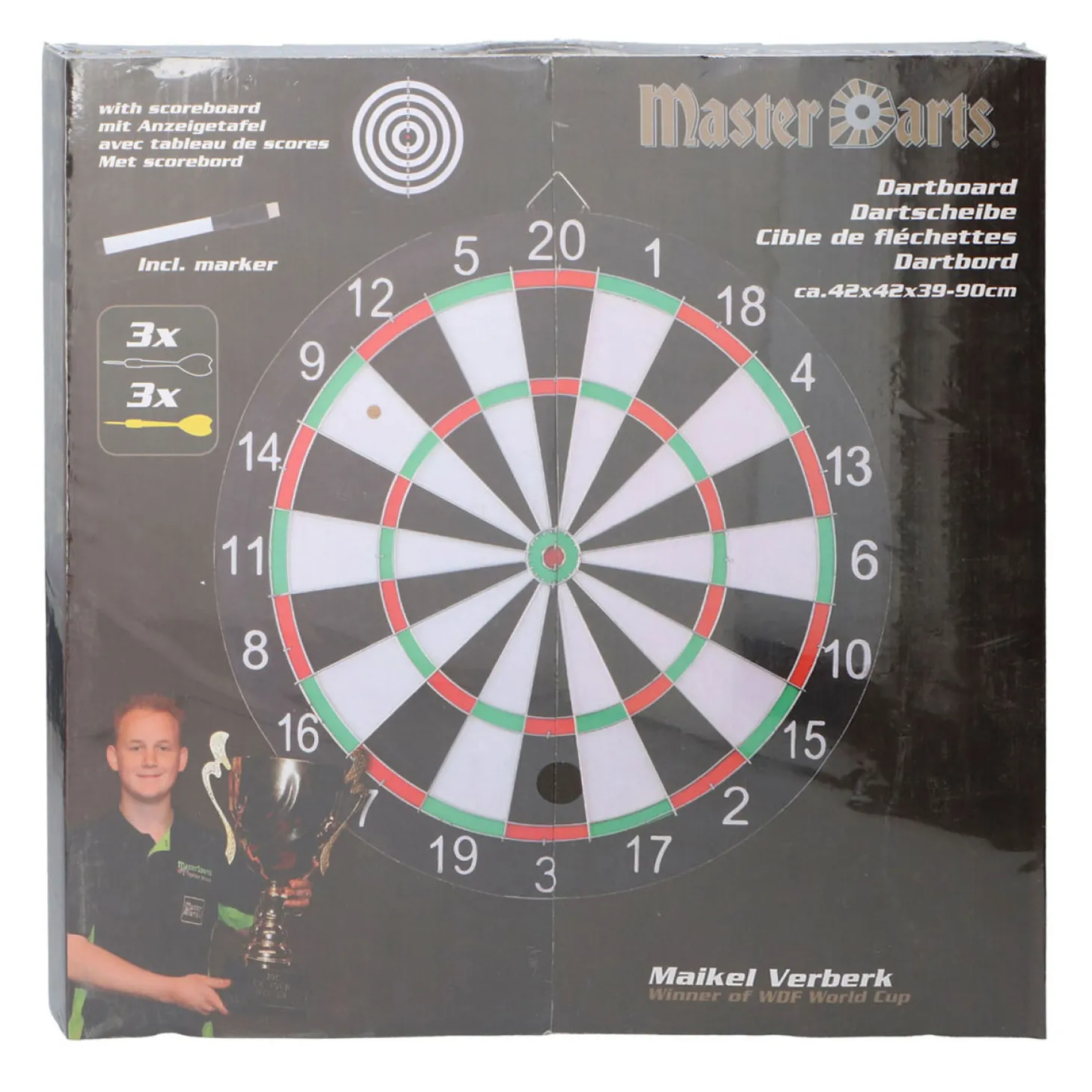 Master Darts Dartboard Set met Scorebord