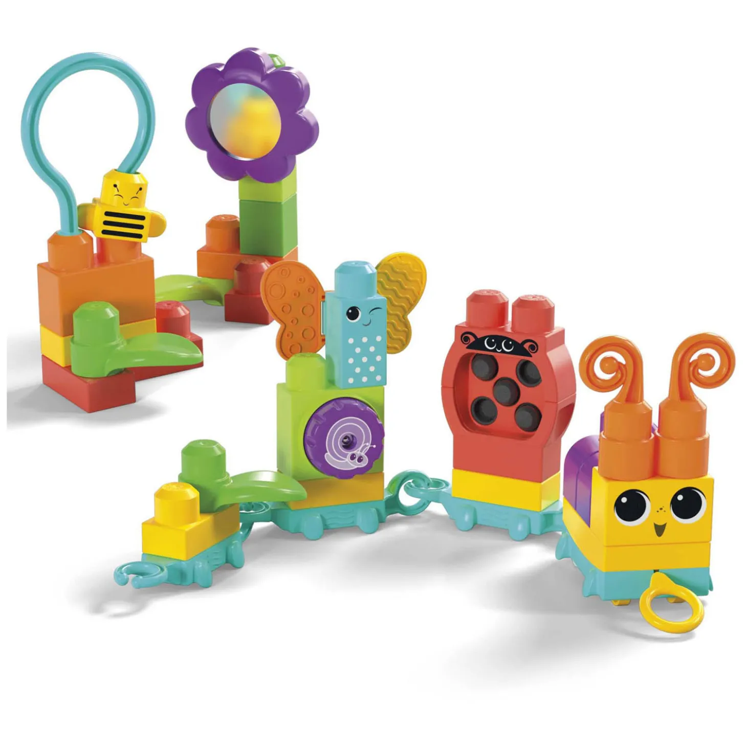 Mega Bloks Move' N Groove Caterpillar Bouwset - 30dlg.