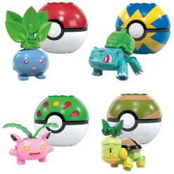 Mega Construx Pokémon Bouwset - Bulbasaur, Turtwig, Hoppip en Oddish
