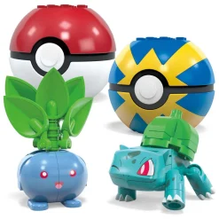 Mega Construx Pokémon Bouwset - Bulbasaur, Turtwig, Hoppip en Oddish