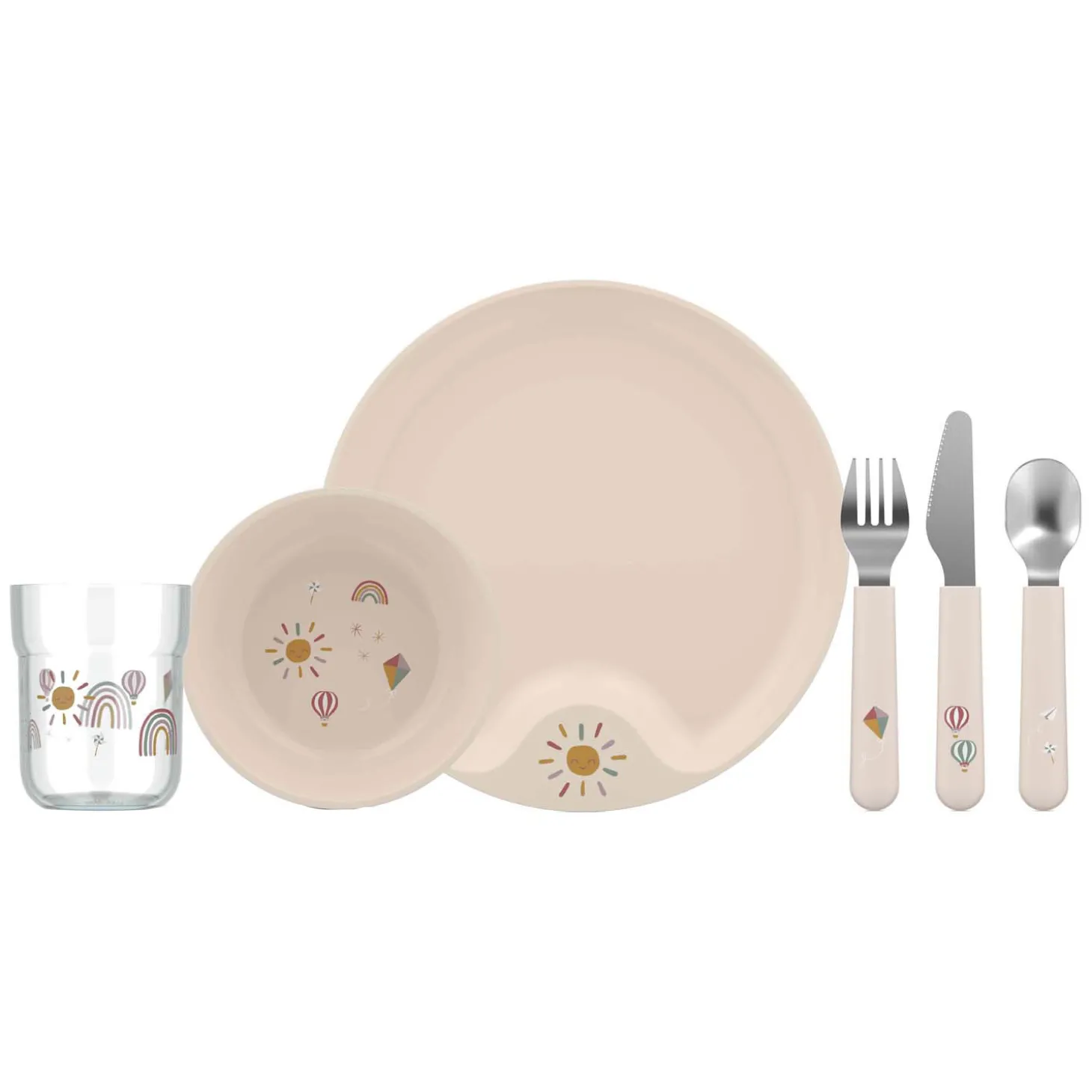 Mepal Set Kinderservies Mio - Sunshine & Rainbow, 6dlg.