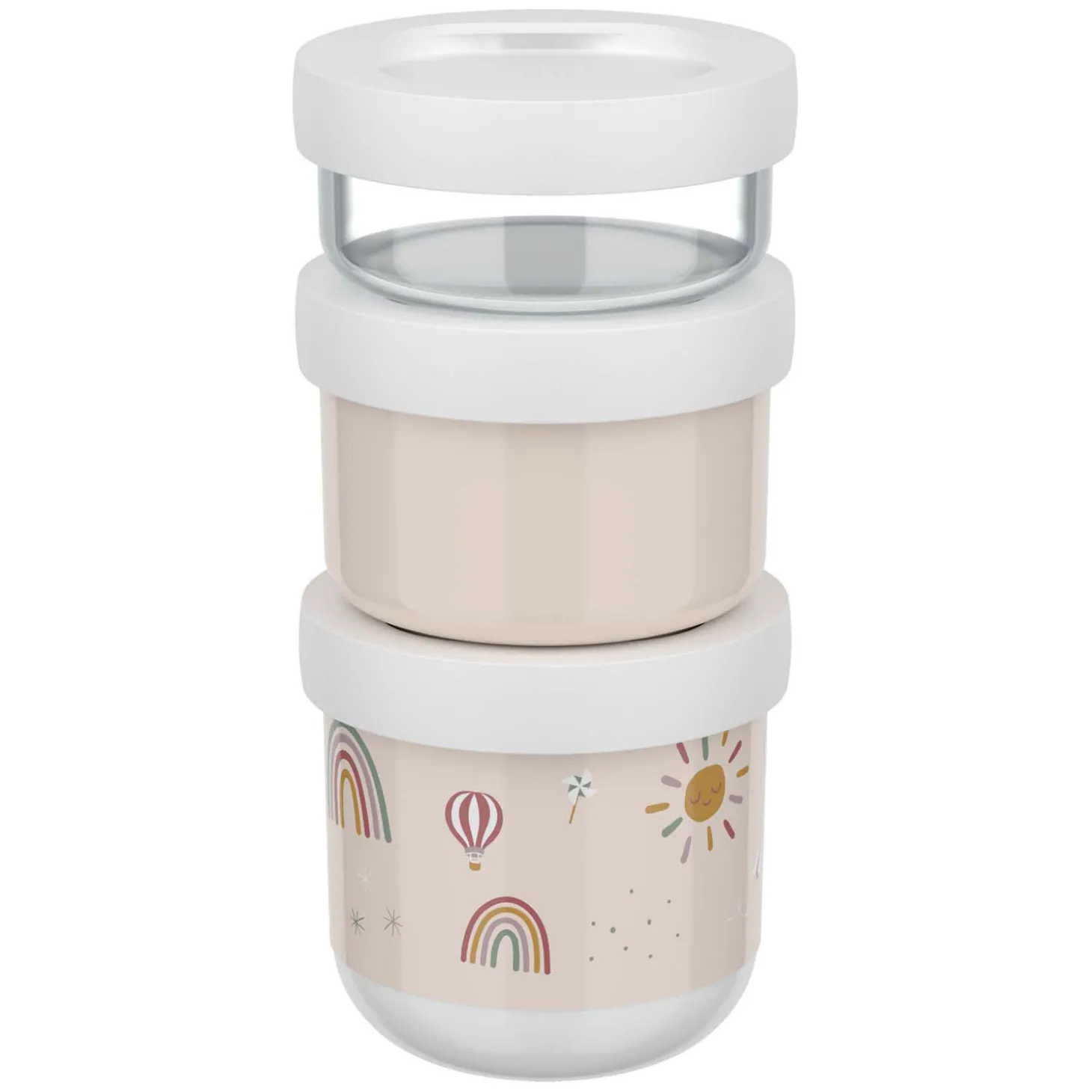 Mepal Snackbox Stack Mio - Sunshine & Rainbow, 3dlg