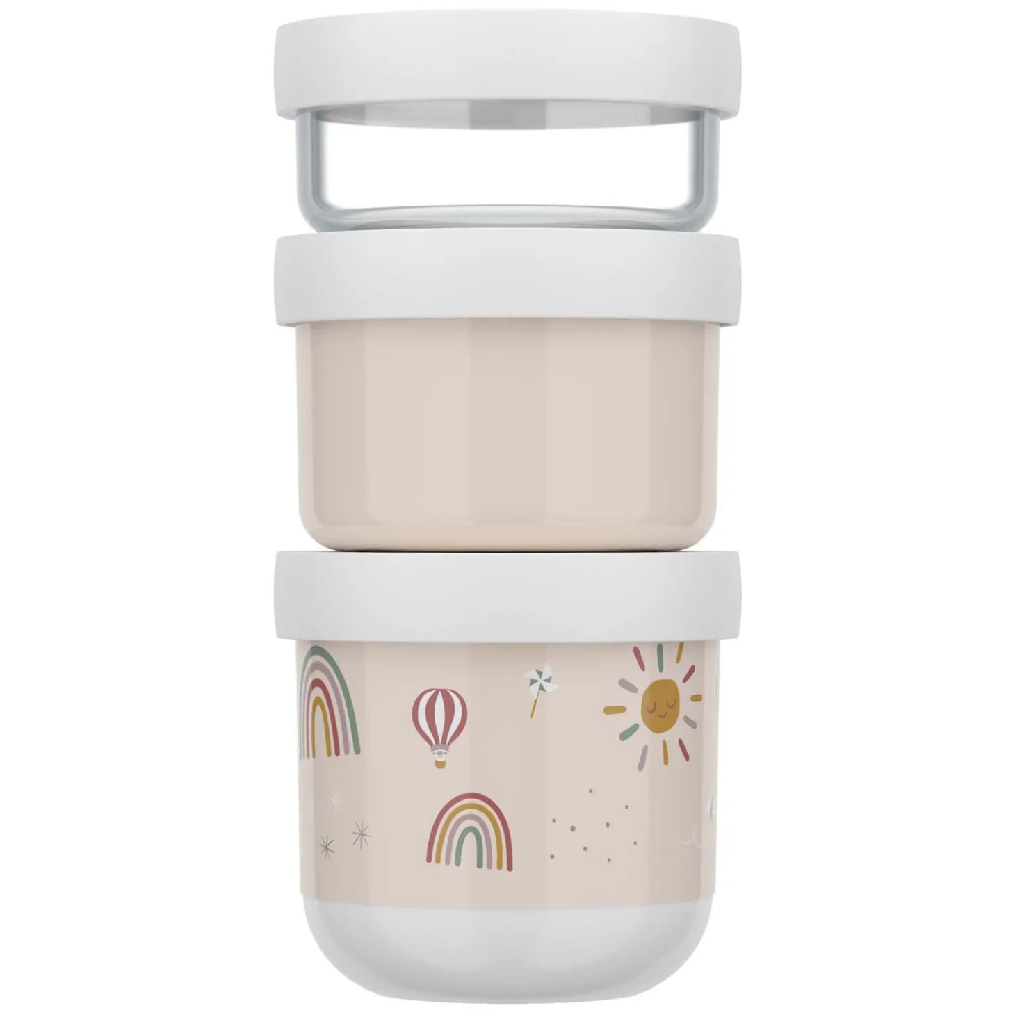 Mepal Snackbox Stack Mio - Sunshine & Rainbow, 3dlg