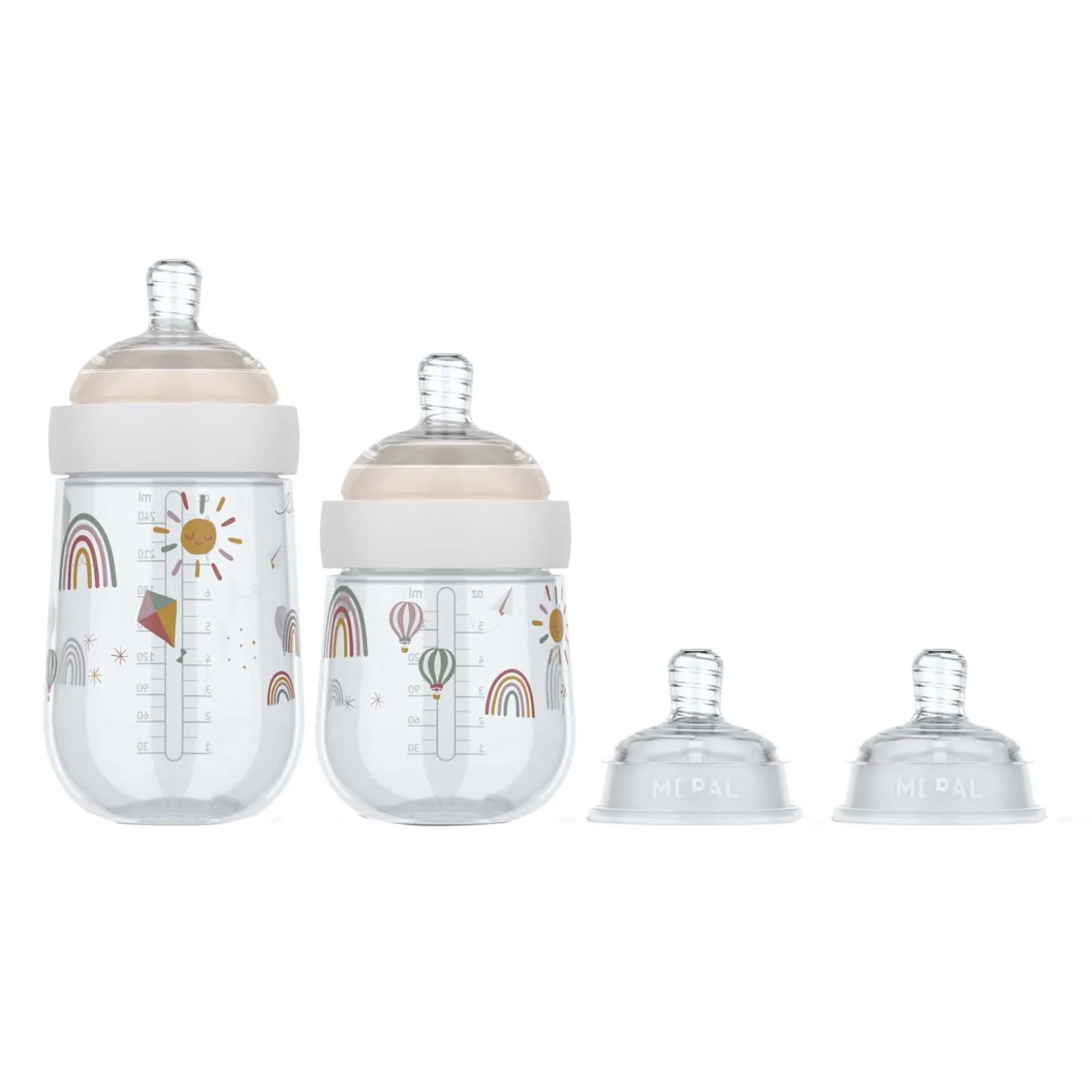 Mepal Starterset Babyflessen Mio - Sunshine & Rainbow - 4dlg.