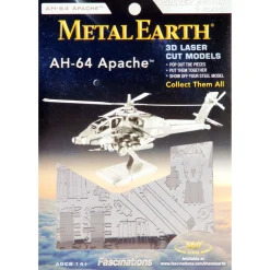 Metal Earth AH-64 Apache Zilver Editie