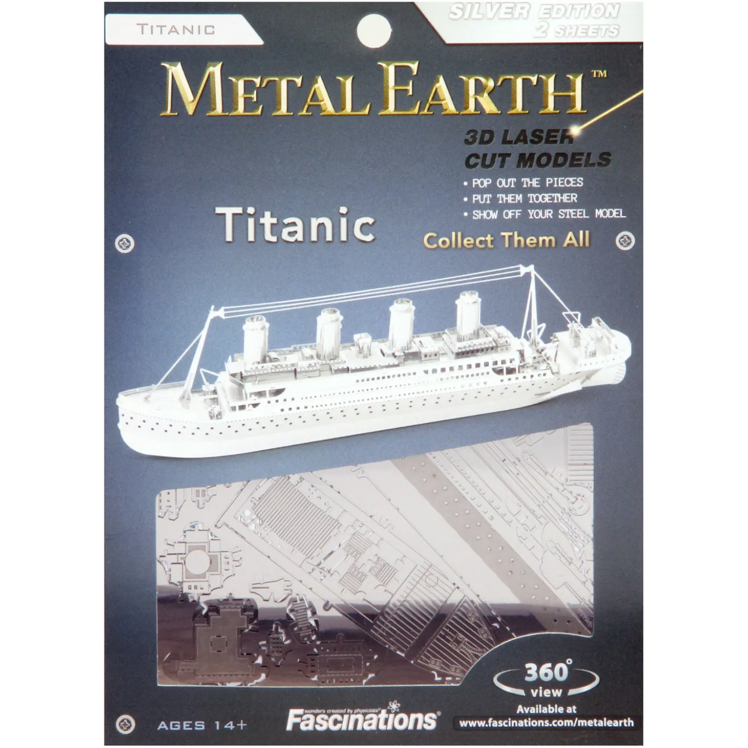 Metal Earth Titanic Ship Zilver Editie
