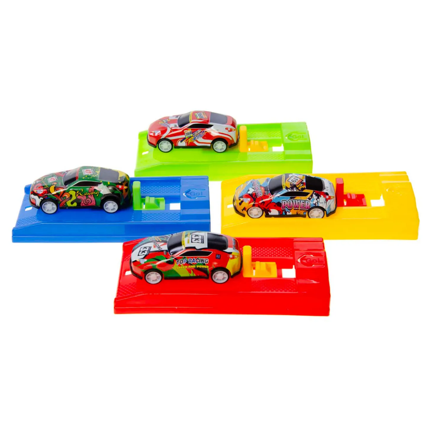 Metalen Auto met Afschiet Racebaan