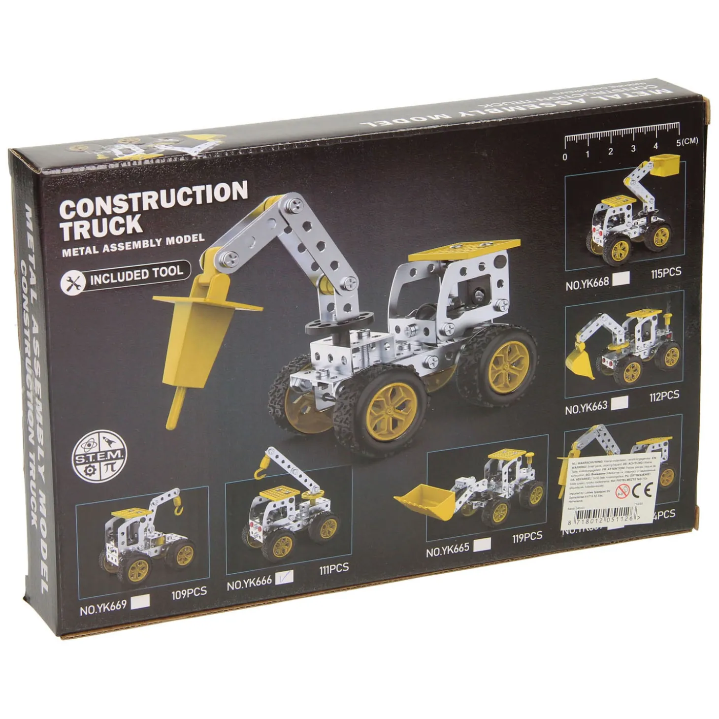 Metalen Bouwpakket Truck met Haakarm, 111dlg.