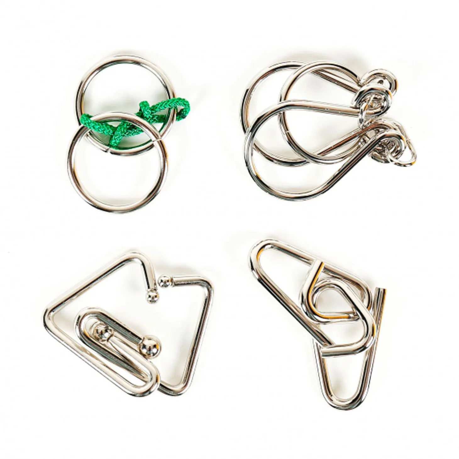 Metalen Breinpuzzels Junior, 4st.