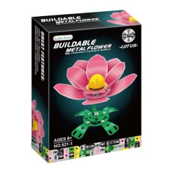 Metalen Constructieset Roze Klaproos