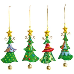 Metalen Kersthangers Kerstboom, 4st.