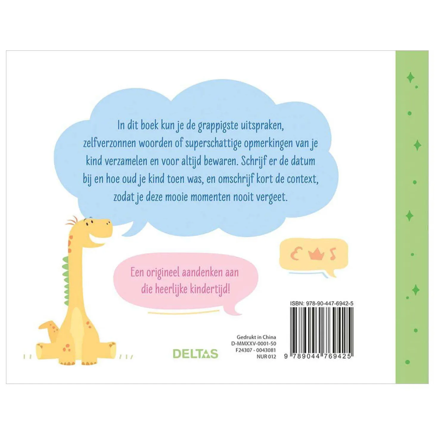 Mijn Leukste Uitspraken Boek (Groen)