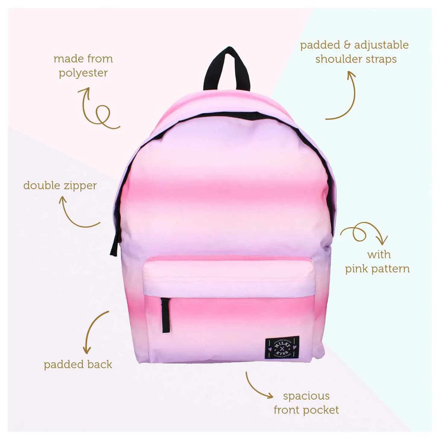 Milky Kiss Rugzak Empowering Roze