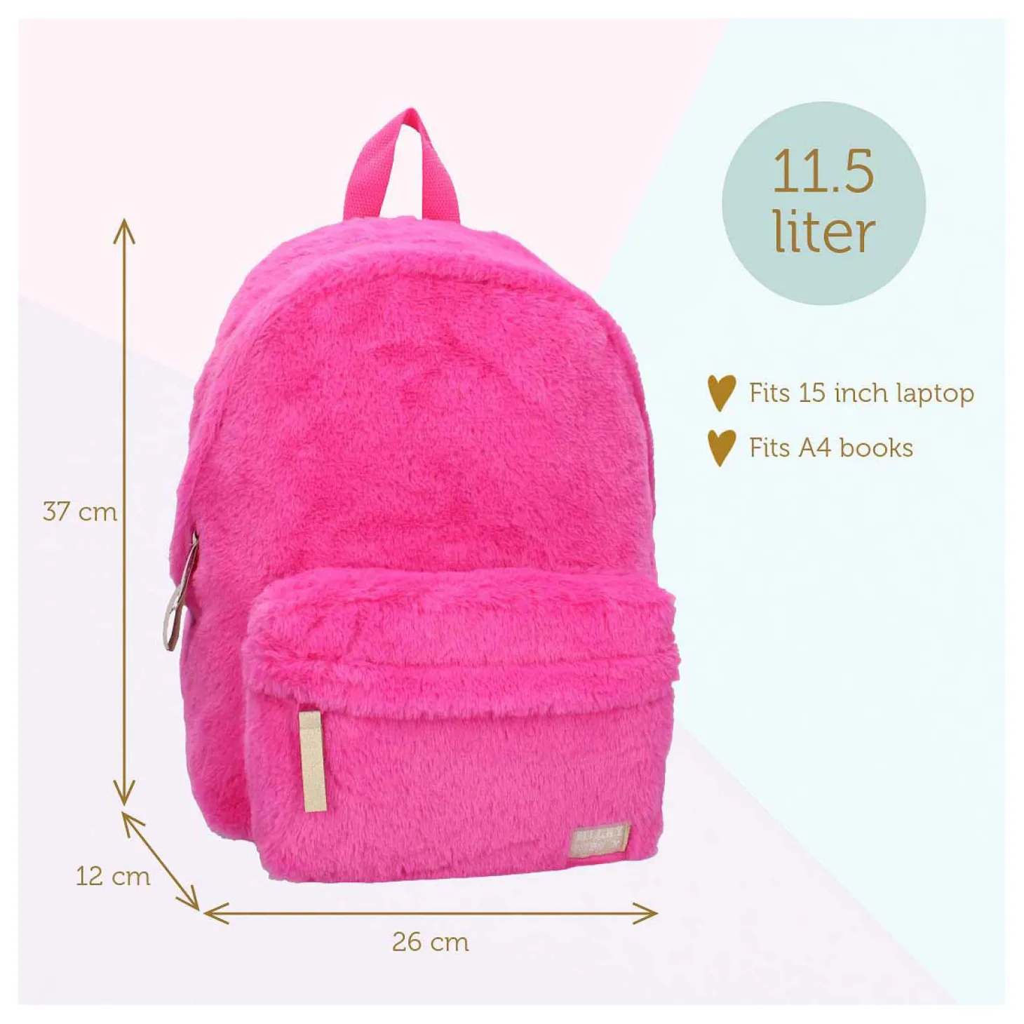 Milky Kiss Rugzak The Wow Factor Fluffy Roze