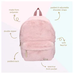 Milky Kiss Rugzak The Wow Factor Fluffy Lichtroze