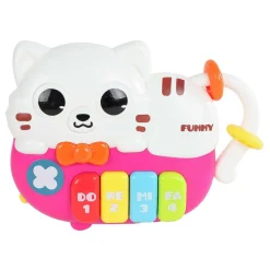 Mini Club Dierenpiano Poes met Licht en Geluid, 15cm