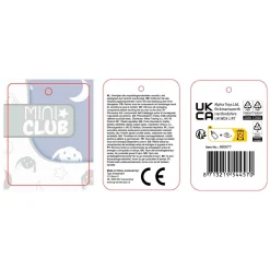 Mini Club Eend Knuffel Pluche Blauw, 12cm