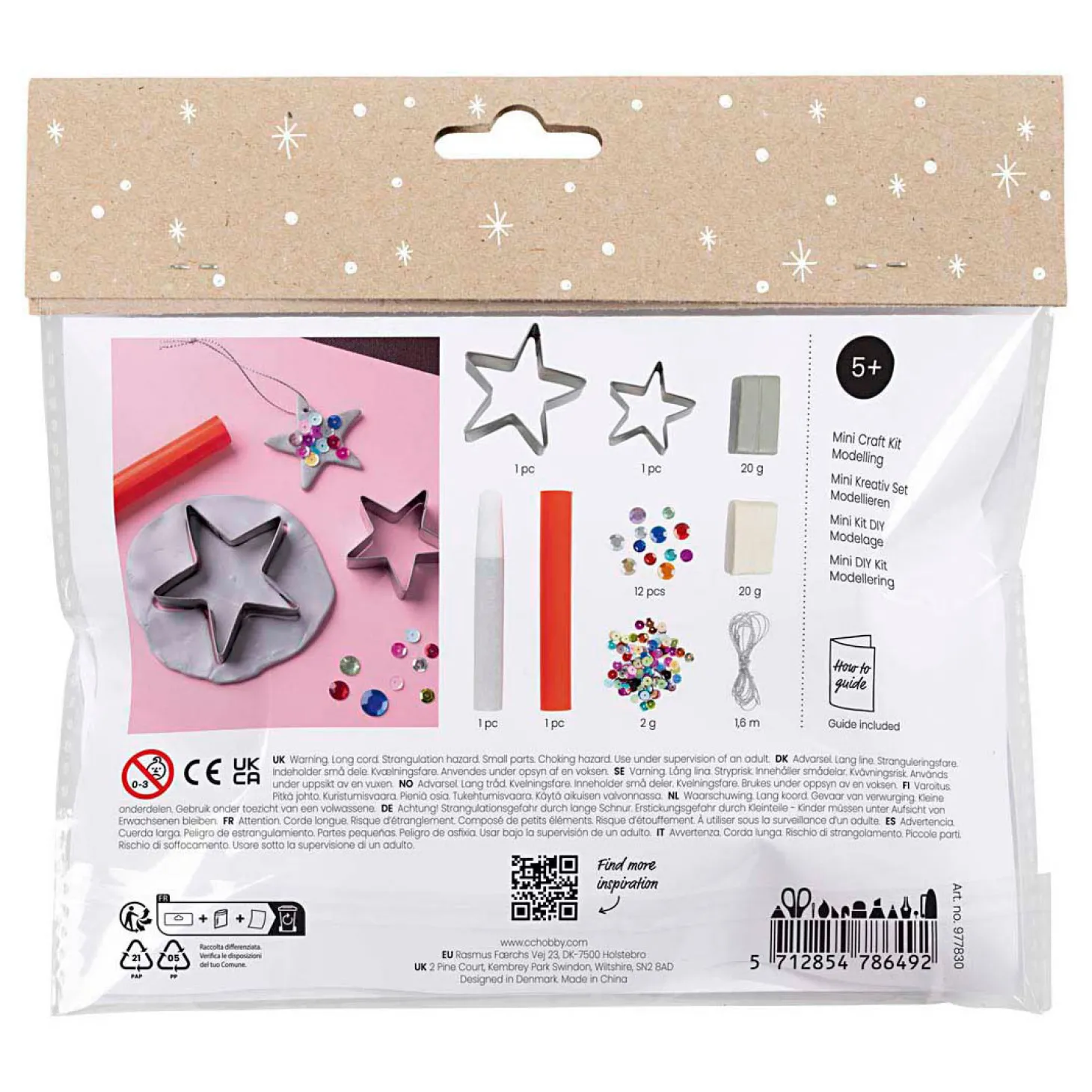 Mini Hobbyset Boetseren Sterren Zilver Wit