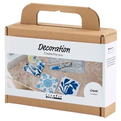 Mini Hobbyset Decoratie Porseleinen Onderzetters Blauw