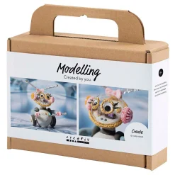 Mini Hobbyset Robot Boetseren Grijs en Roze