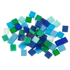 Mini Mozaiek Blauw/Groen 5x5mm, 25 gram
