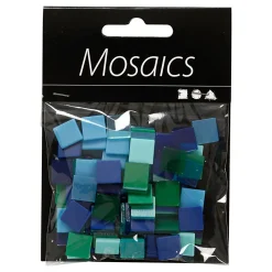 Mini Mozaiek Blauw/Groen 10x10mm, 25 gram