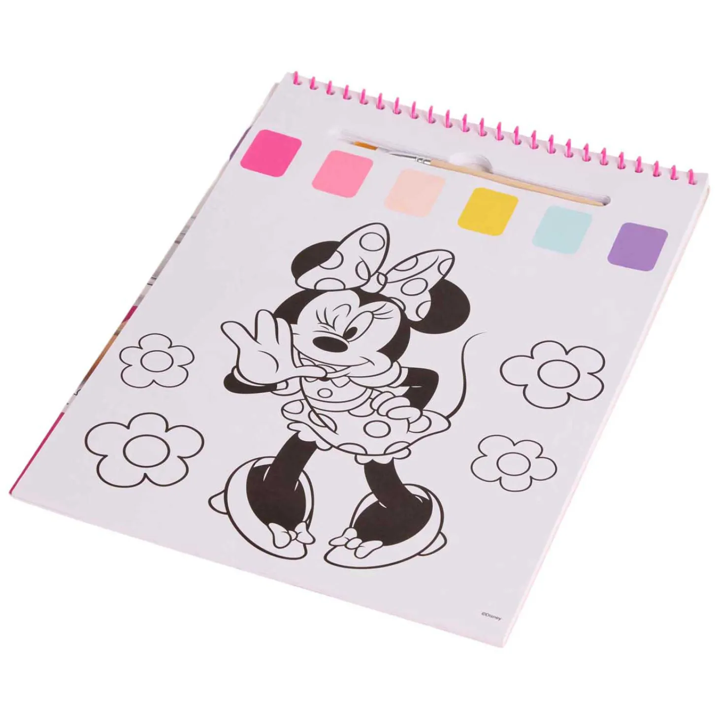 Minnie Mouse Water Verfset Boek - incl Kwast
