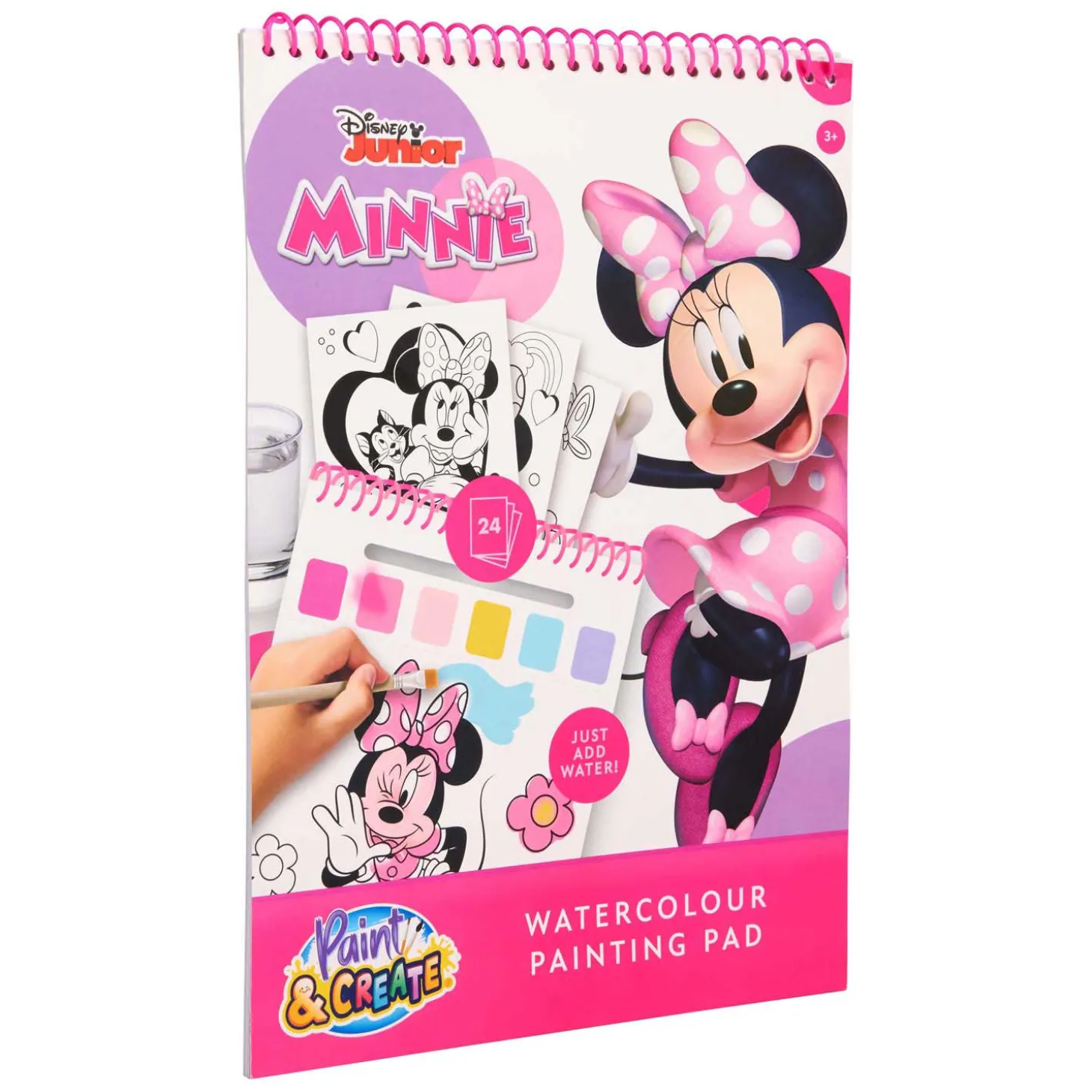 Minnie Mouse Water Verfset Boek - incl Kwast