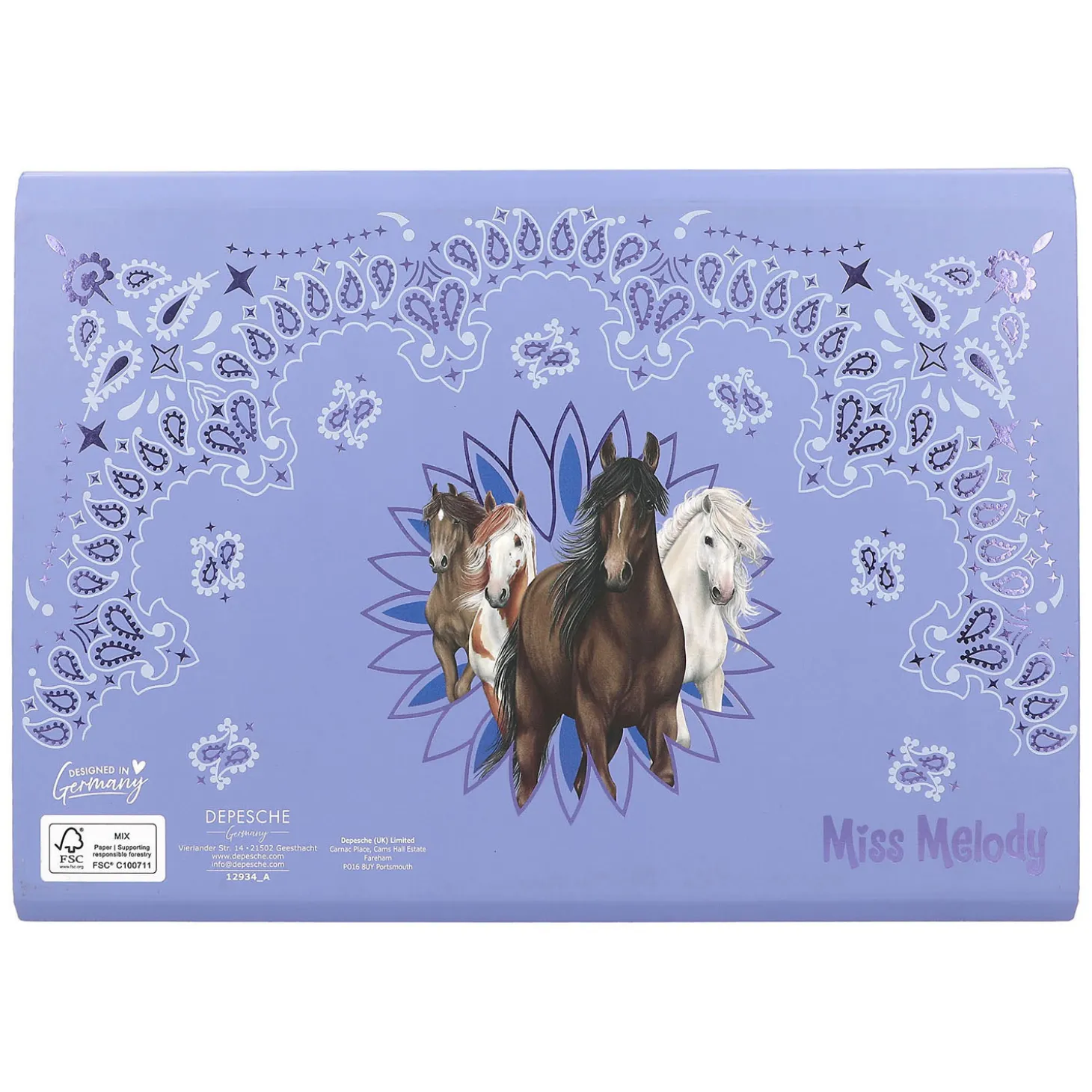 Miss Melody Briefpapier in Registermap Bandana