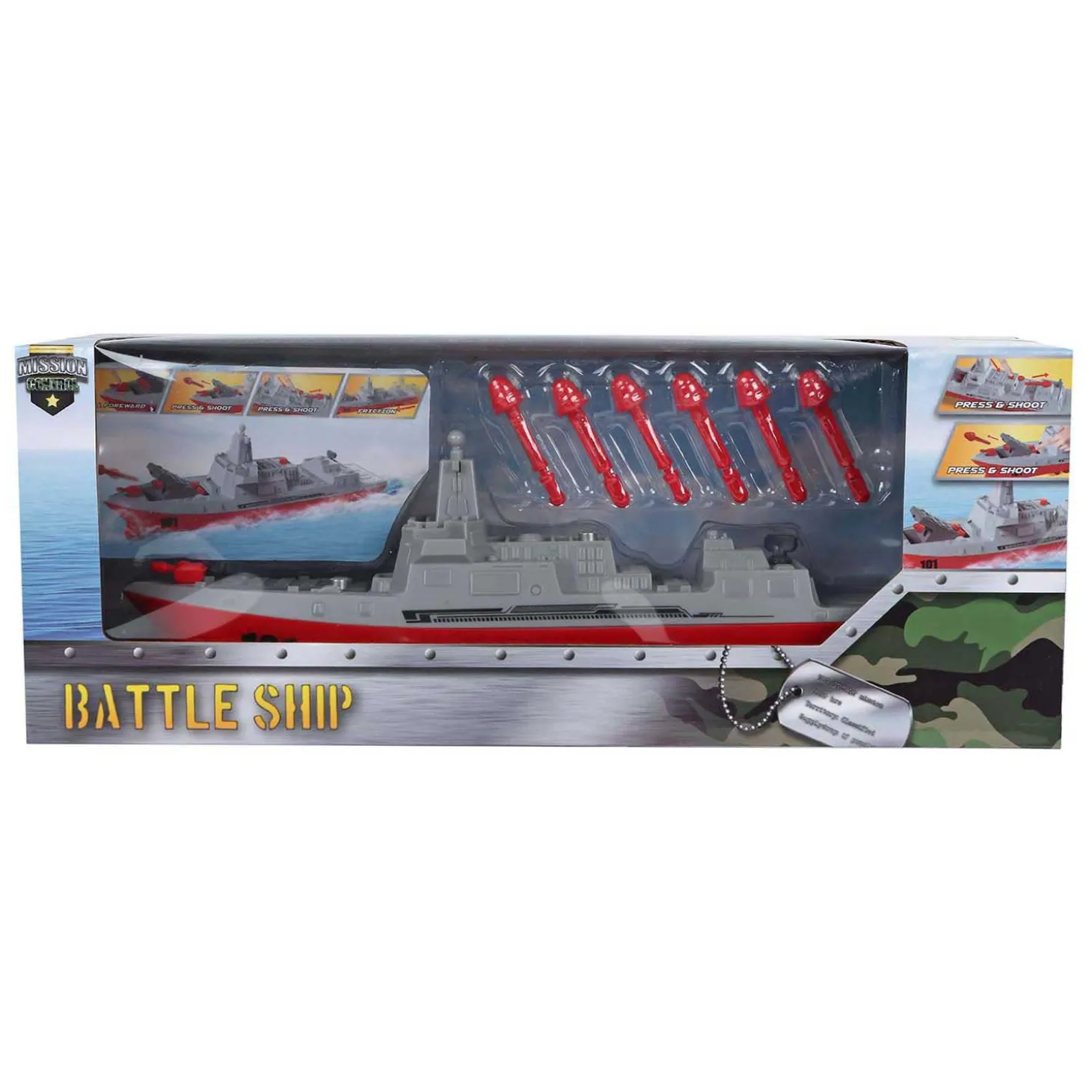 Mission Control Marineschip met Schietfunctie, 24cm