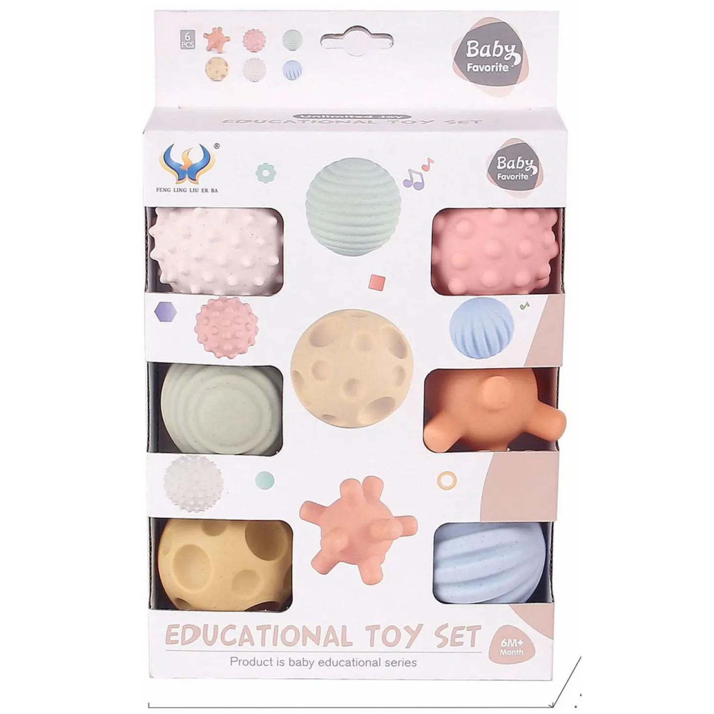 Motoriek en Zintuigballen Pastel, 6st