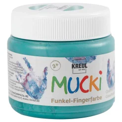 Mucki Vingerverf - Groen Metallic, 150ml