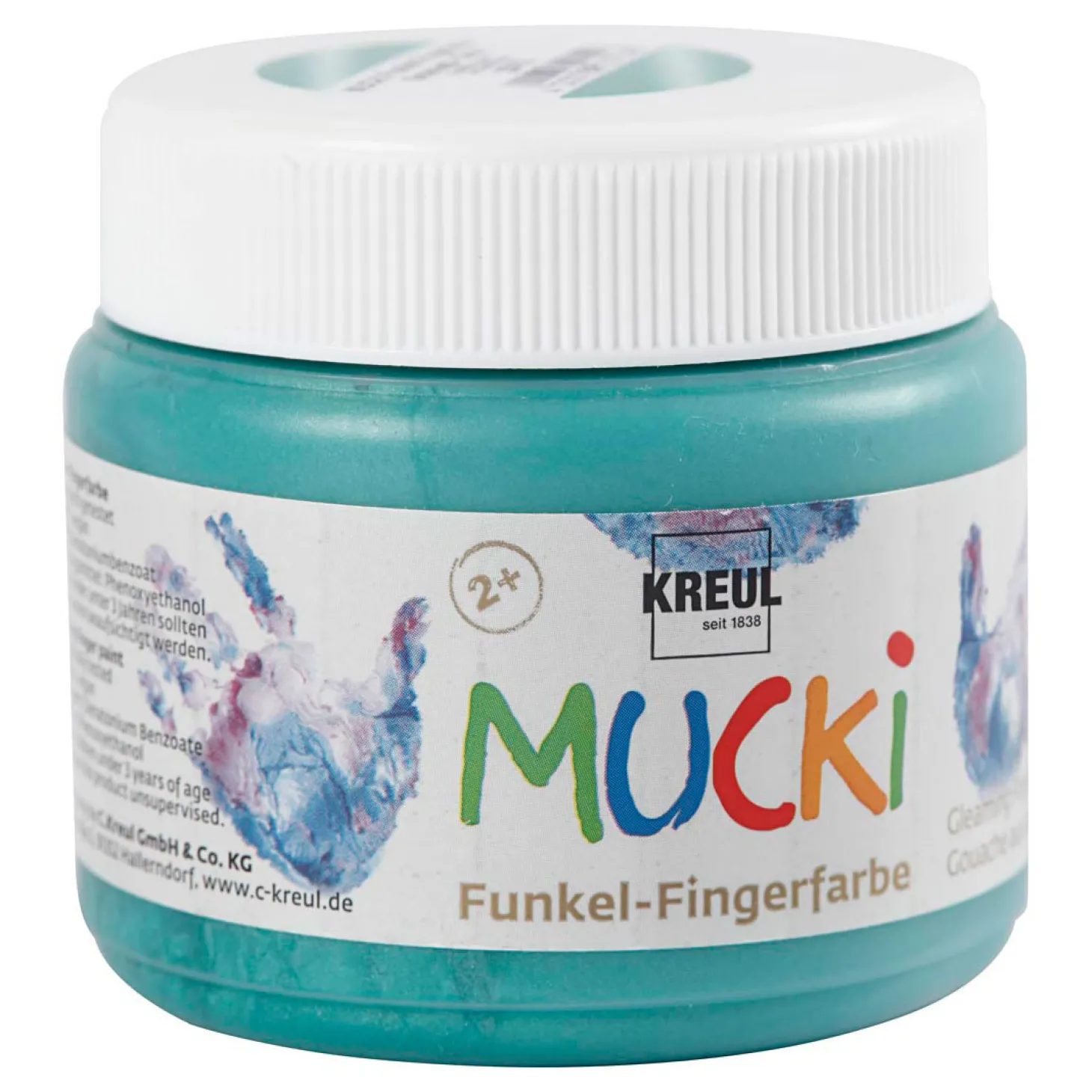 Mucki Vingerverf - Groen Metallic, 150ml
