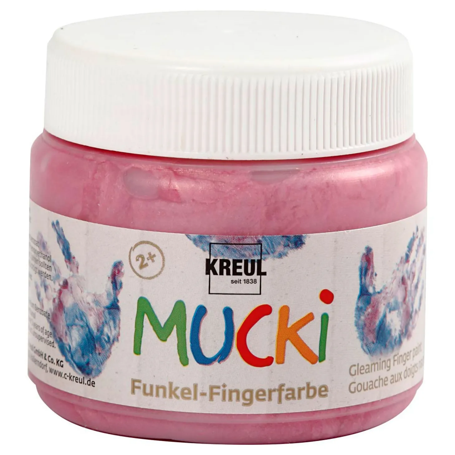 Mucki Vingerverf - Roze Metallic, 150ml