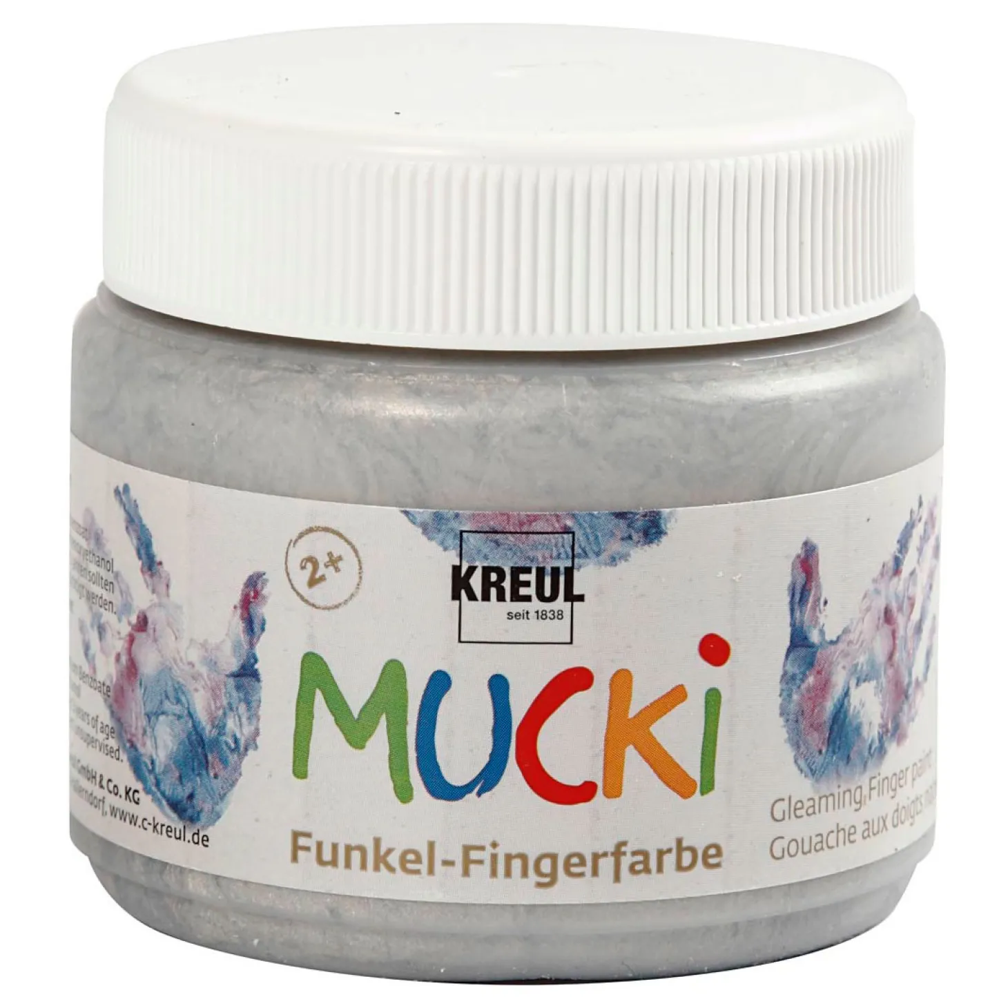 Mucki Vingerverf - Zilver Metallic, 150ml
