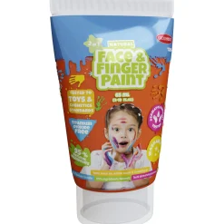 Natural Face & Fingerpaint Tube - Oranje, 65ml