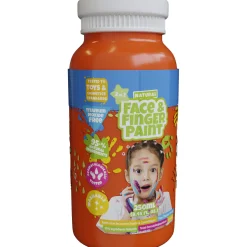 Natural Face & Fingerpaint Fles - Oranje, 250ml
