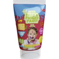 Natural Face & Fingerpaint Tube - Rood, 65ml