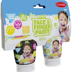 Natural Face & Fingerpaint Tube - Zwart en Wit, 2x65ml