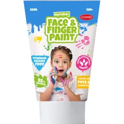 Natural Face & Fingerpaint Tube - Zwart en Wit, 2x65ml