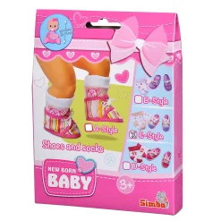 New Born Baby Sokken & Paars-Roze Schoentjes